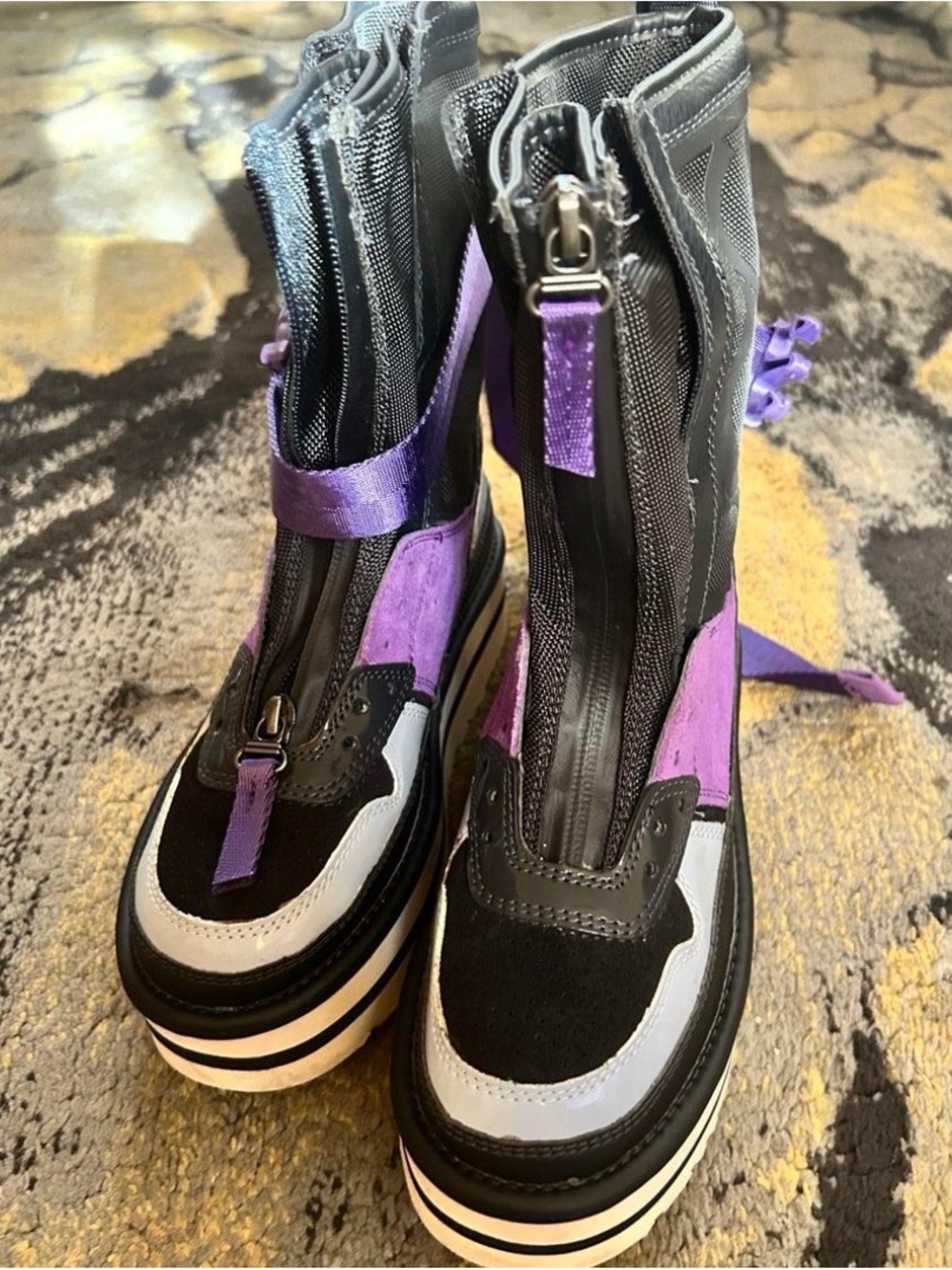 UGG Women's Lace-Up Platform Ankle Boots in Purple, Black and Gray